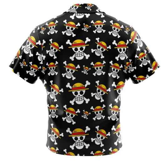 One Piece: Monkey D. Luffy's pirate flag Graphic Hawaiian Shirt Leisure Dry Quickly Men's Shirt Kid's Clothing Tee Y2k Woman