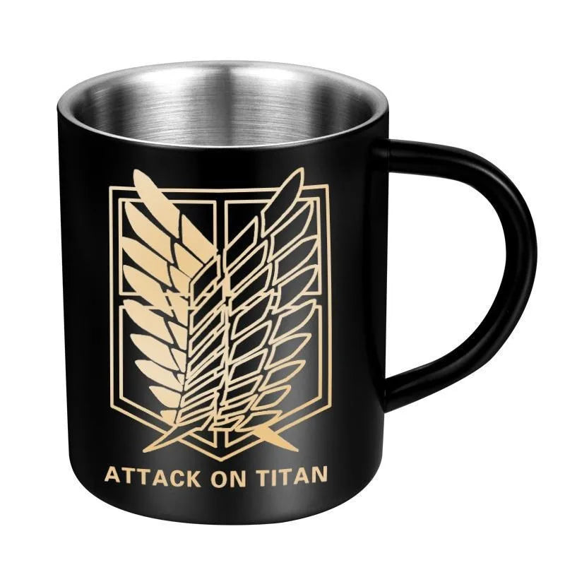 Attack on Titan: peripherals 304 stainless steel mug two-dimensional creative cartoon wings of freedom water cup gift