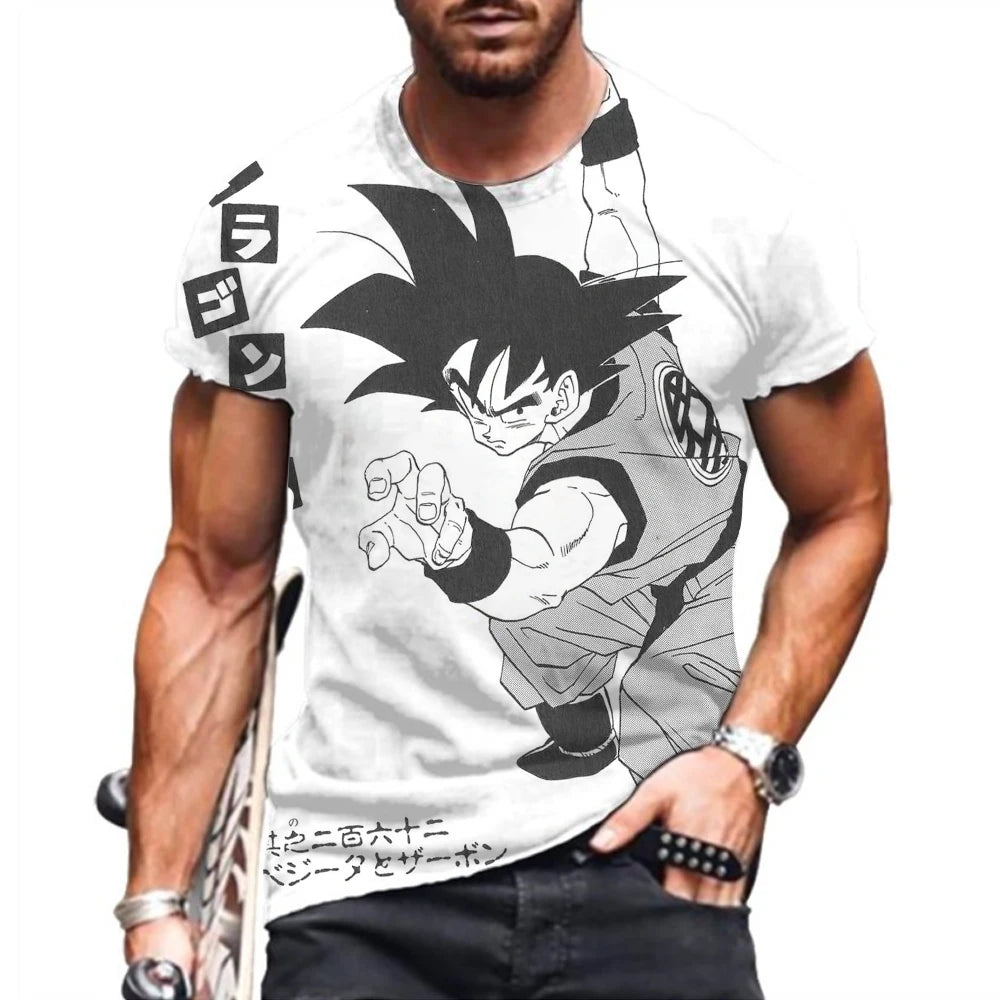 Dragon Ball: Z T-shirt Men 2023 Men's Vegeta Goku Oversized Shirts Hip Hop Clothing Harajuku Style Trend Tops Fashion