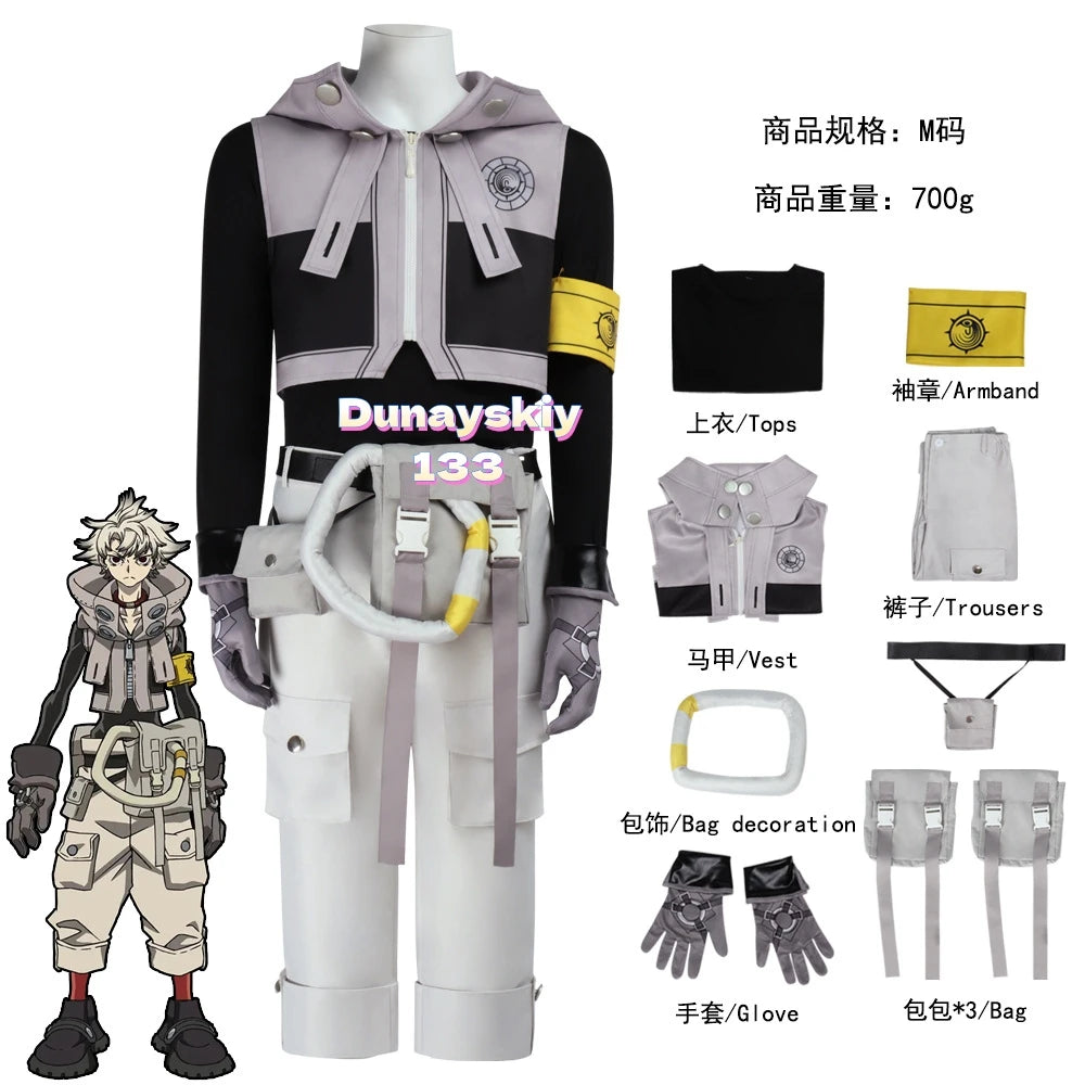 Gachiakuta: Rudo Surebrec Anime Cosplay Costume - Akuta Cleaners Uniform with Hoodie & Gloves, Perfect Props for Halloween
