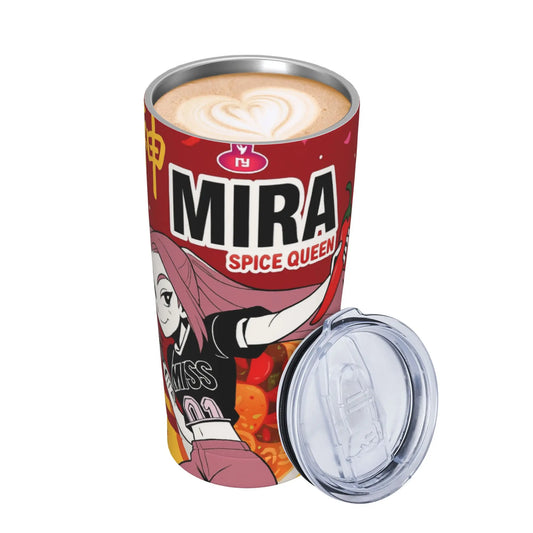 KPop Demon Hunters- ramen mira Tumbler With Straw Stainless Steel Tumblers Cup Double Wall Vacuum Insulated for Cold Or Hot 20oz
