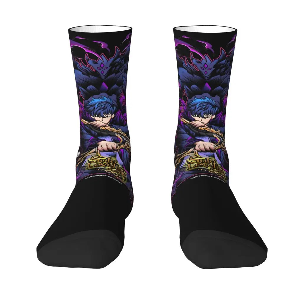 Solo Leveling: Sung jinwoo Shadow Monarch Socks,Leisure Beautiful printing Suitable for all seasons Dressing Gifts