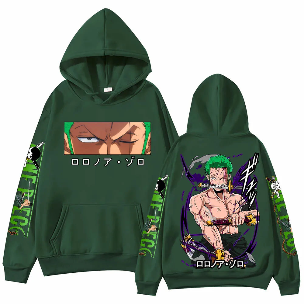 One Piece: Zoro Hoodie Harajuku Hip Hop Pullover Tops Sweatshirt Gift