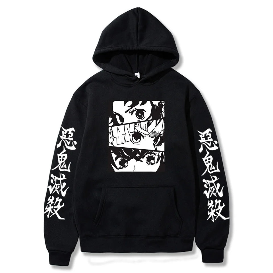Demon Slayer: Hoodie Kamado Tanjirou Plus Size Harajuku Female Long Sleeve Streetwear Clothing