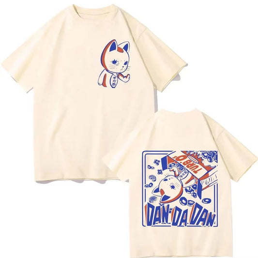 Dandadan: Turbo Granny Cat Graphic T Shirt Fashion Cartoon Oversized T-shirt Men Women Vintage Casual Cotton T-shirts