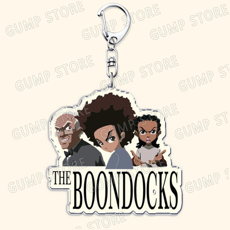 The Boondocks: Keychains for Accessories Bag Huey Riley Scarface Freeman Keyrings Jewelry Fans Gifts