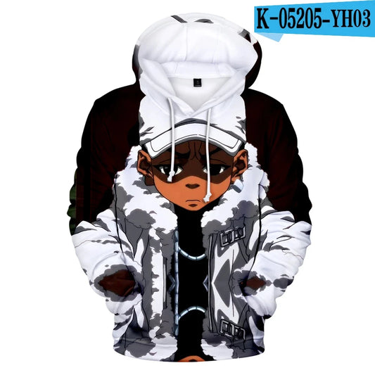 The Boondocks: Hoodies 3D fashion Long Sleeve Sweatshirt Men's Hoodie adult Casual Harajuku Streetwear Unisex Oversized Clothes