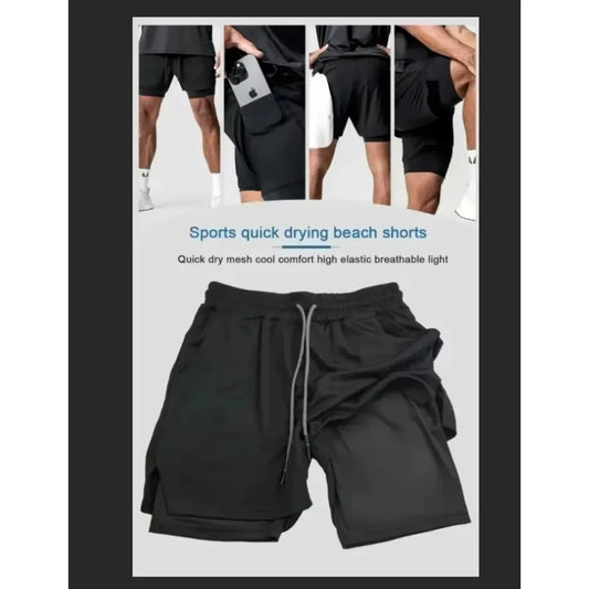 Dragon Ball: GOKU Vegeta Anime Printed Double Layer Shorts 2026 American Summer Men's and Women's Quick Dry Fashion Sports Shorts