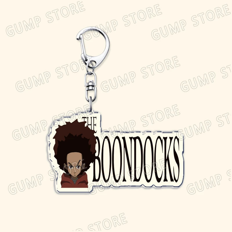 The Boondocks: Keychains for Accessories Bag Huey Riley Scarface Freeman Keyrings Jewelry Fans Gifts