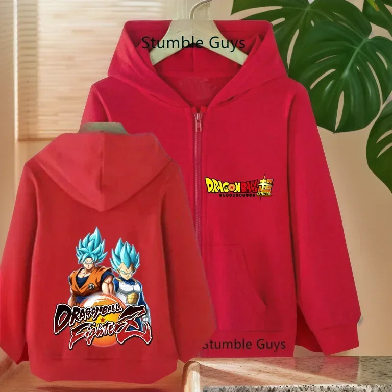 Dragon Ball Z: (KIDS) Zipper Hoodie Clothes Goku Spring Autumn Sweatshirt Children's Tops