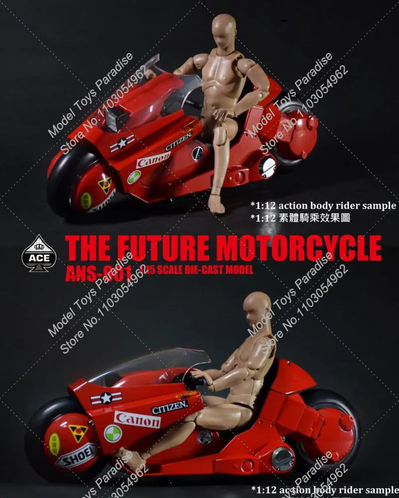Akira: ACE TOYZ ANS-001 1/15 Scale Male Soldier Future Motorcycle Combat Vehicle Driver Model Accessories Fit Action Figure