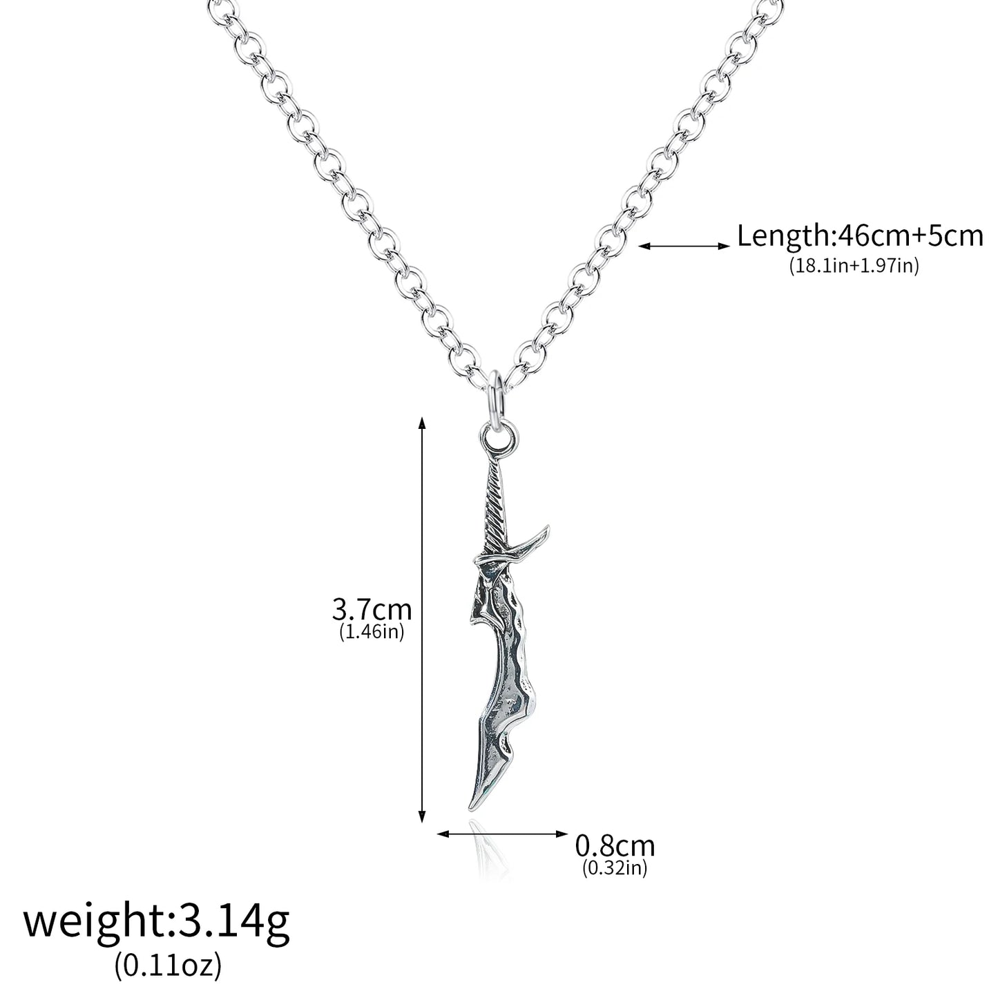 Solo Leveling: Necklace Short Blade Pendant Necklace Sung Jin-woo Yoo Jin-ho Necklace Jewelry Cosplay Props Gifts