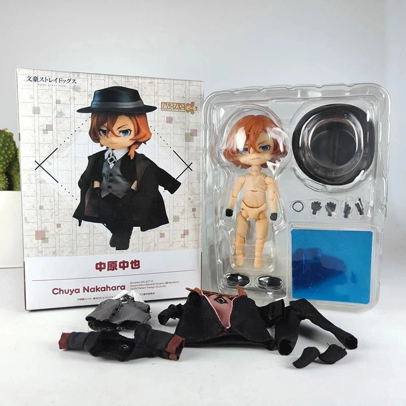 Bungo Stray Dogs: 10cm Anime Cute Nakahara Action Figure Figurine Edogawa Rampo Figure Dazai Osamu Toy Model PVC Collection Gift