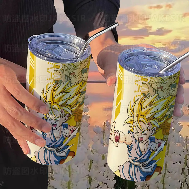 Dragon Ball: Creative Stainless Steel Insulated Cup Fashionable and High-Looking Straw Cup