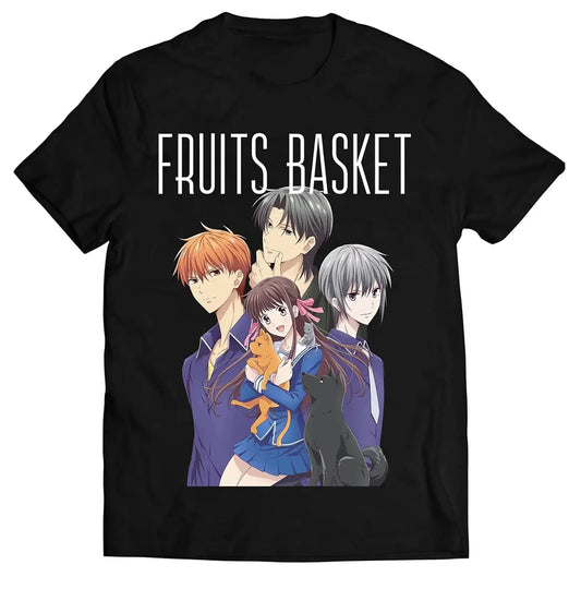 Fruits Basket: Oversized T-shirt Suitable for all seasons personality Clothes Streetwear Trendy Cotton Couples