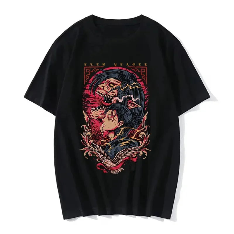 Attack on Titan T Shirt Kawaii Titans Attack Graphic Tees Demale Harajuku Summer Tops Japanese Anime