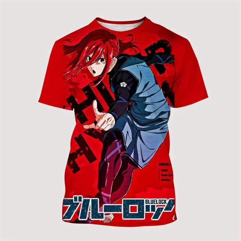 Blue Lock: 3D Printed T Shirt Fashion Harajuku Style Y2k Football T-shirt Oversized Short Sleeve Tops