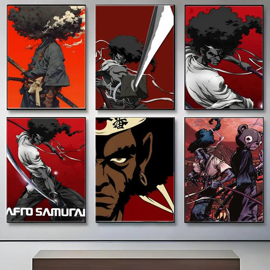 Afro Samurai : Revenge Anime A-Poster Crease Free Waterproof Durable All Space Wall Decor
