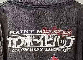 Cowboy Bebop: Long-sleeved Sweatshirt Vintage Saint Print Oversize High Quality Tops Clothing