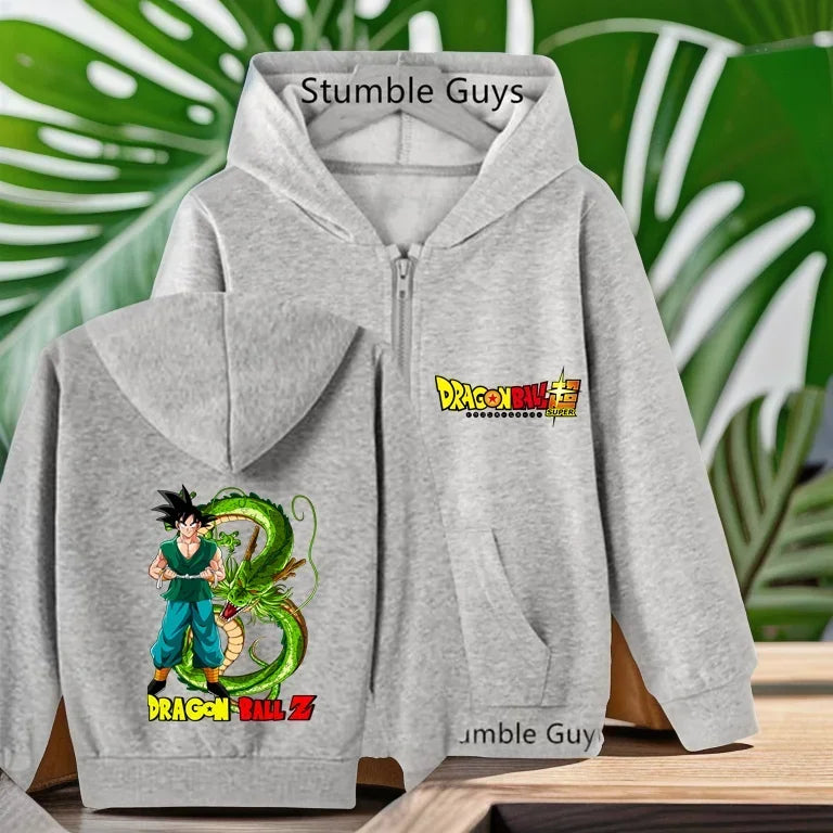 Dragon Ball Z: (KIDS) Zipper Hoodie Clothes Goku Spring Autumn Sweatshirt Children's Tops