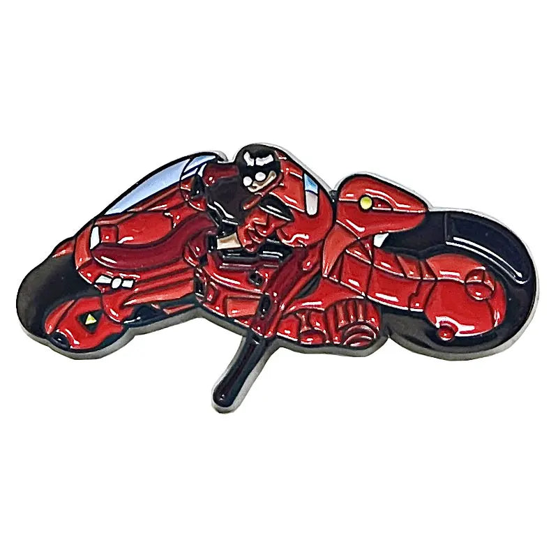 Akira: Red Motorbike Boys Anime Lapel Pins Backpack Jeans Enamel Brooch Pin Women Fashion Jewelry Gifts Cartoon Badges