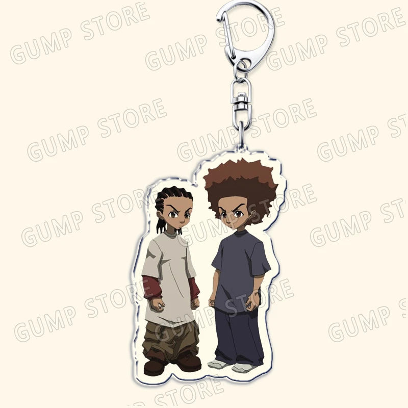 The Boondocks: Keychains for Accessories Bag Huey Riley Scarface Freeman Keyrings Jewelry Fans Gifts