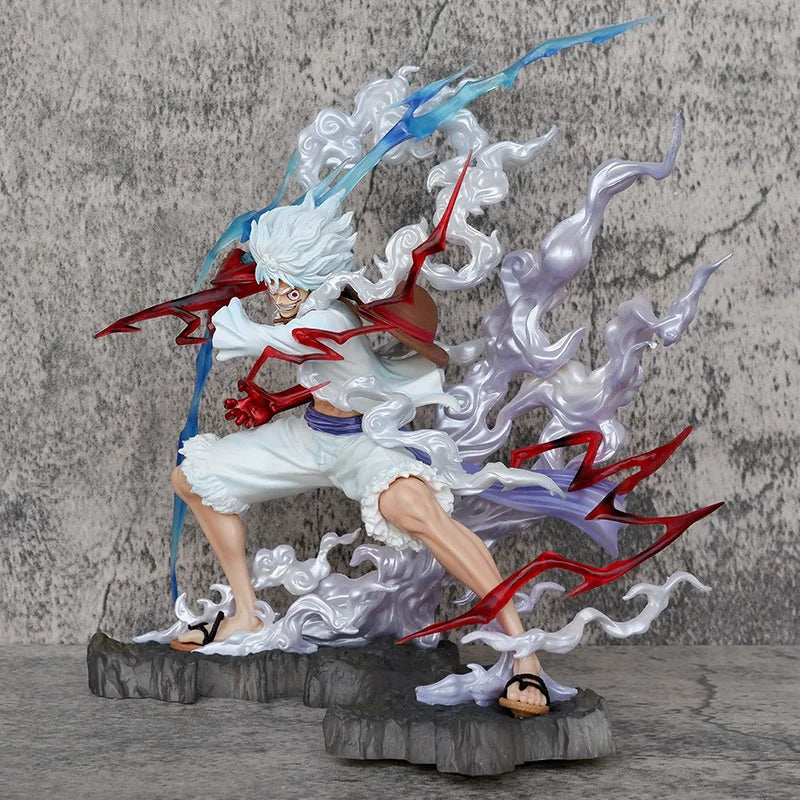 One Piece: 25cm Raiden Five Gear Nica Lightning Luffy Action Figure Model Statue Doll Toys Collection Decoration Model Toys Gift