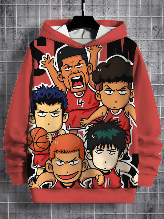 Slam Dunk: (KIDS) 3D Print All Seasons Children Casual Sweatshirt Cool Pullover Tops Unisex Clothes Boy Girl Hoodies