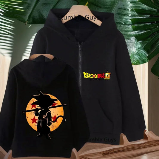 Dragon Ball Z: (KIDS) Zipper Hoodie Clothes Goku Spring Autumn Sweatshirt Children's Tops