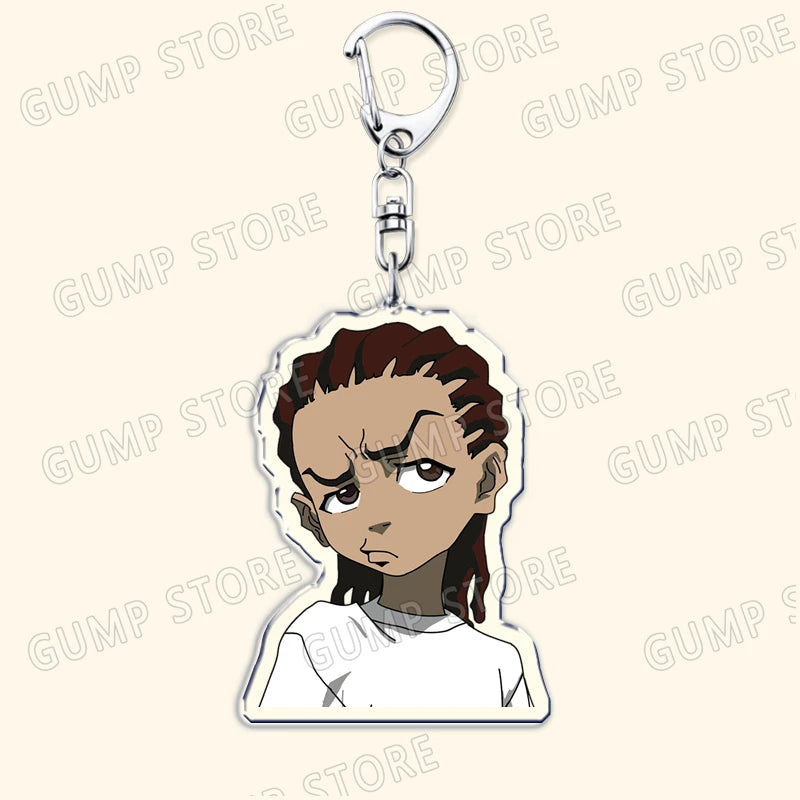 The Boondocks: Keychains for Accessories Bag Huey Riley Scarface Freeman Keyrings Jewelry Fans Gifts