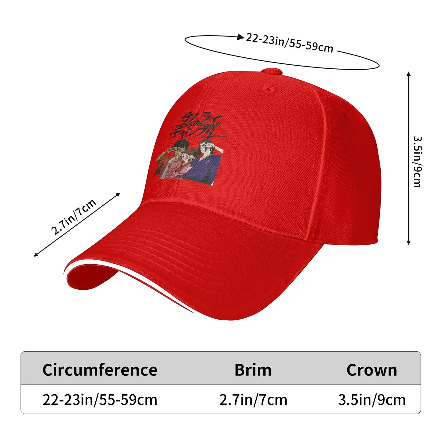 Samurai Champloo: Casual Baseball Cap Main Characters Trucker Hat For Female Male Dropshipping Street Style Baseball Caps