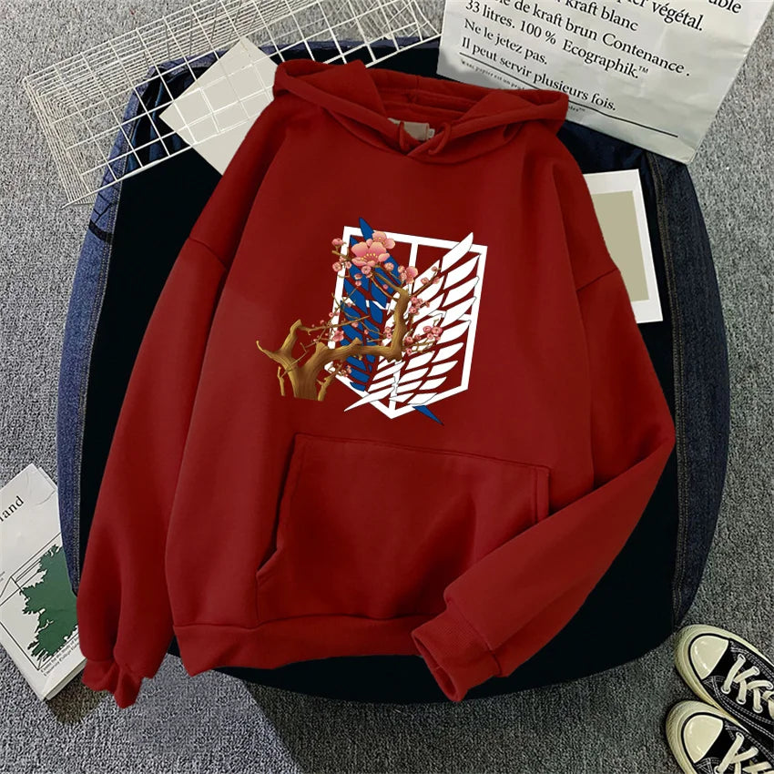 Attack On Titan: Hoodie Levi Graphic Hooded Clothes Autumn Warm Sweatshirt Harajuku Streetwear Tops