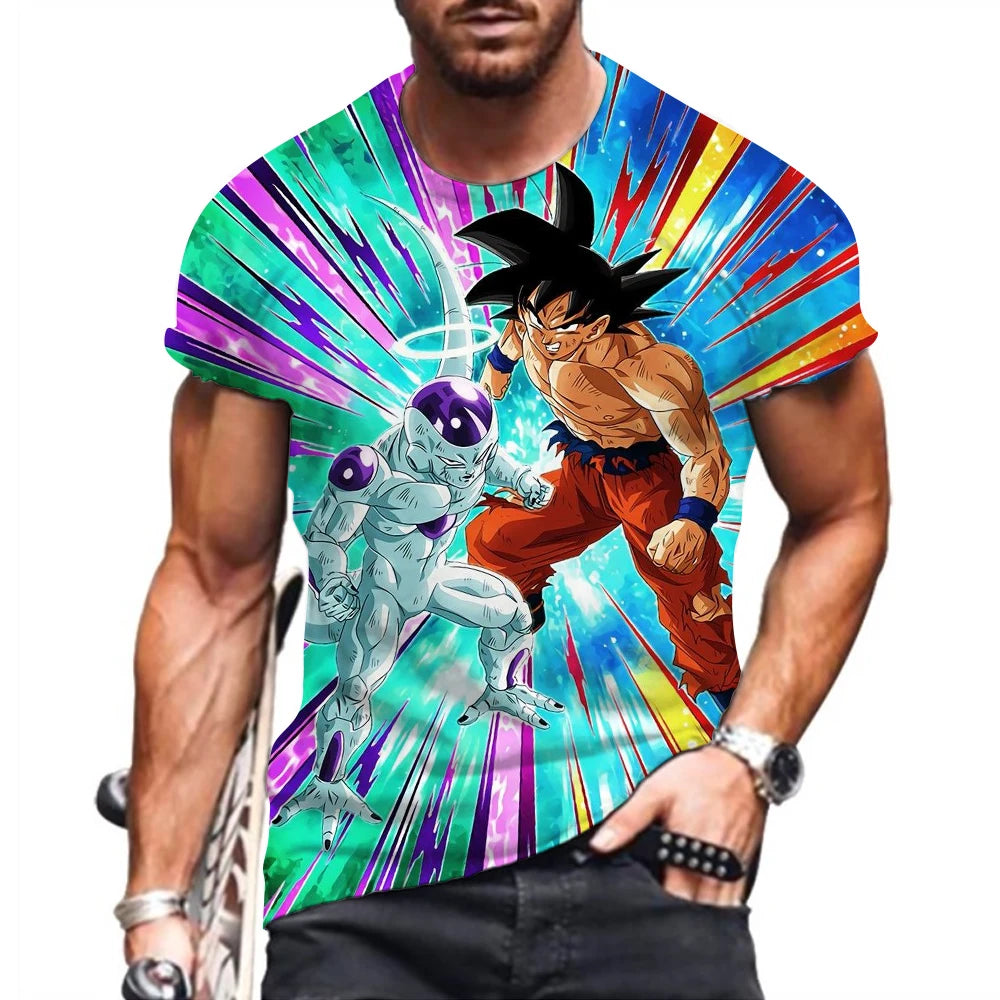 Dragon Ball: Z T-shirt Men 2023 Men's Vegeta Goku Oversized Shirts Hip Hop Clothing Harajuku Style Trend Tops Fashion
