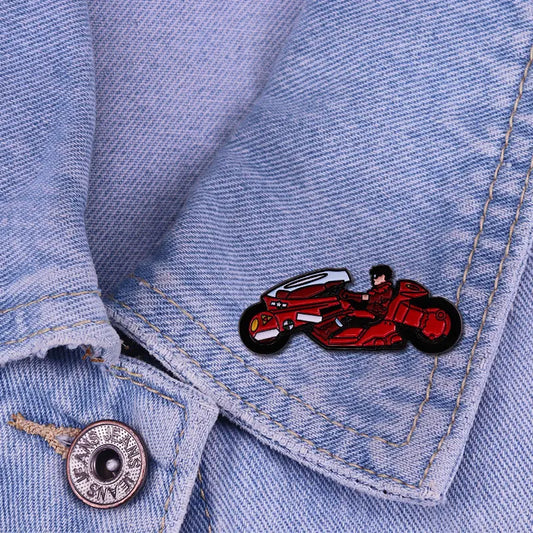 Akira: Red Motorbike Boys Anime Lapel Pins Backpack Jeans Enamel Brooch Pin Women Fashion Jewelry Gifts Cartoon Badges