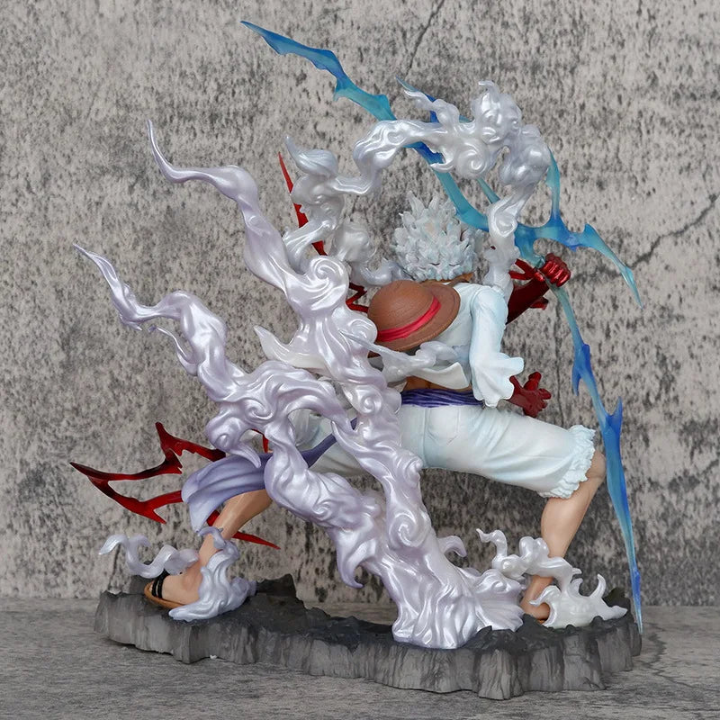 One Piece: 25cm Raiden Five Gear Nica Lightning Luffy Action Figure Model Statue Doll Toys Collection Decoration Model Toys Gift