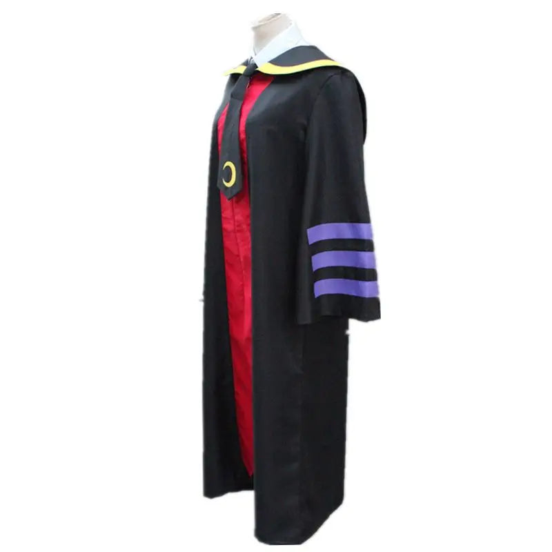 Assassination Classroom: Korosensei Cosplay Costume Cloak Cape Robe Tie Hat Party Suit Teacher School Uniform Women Men