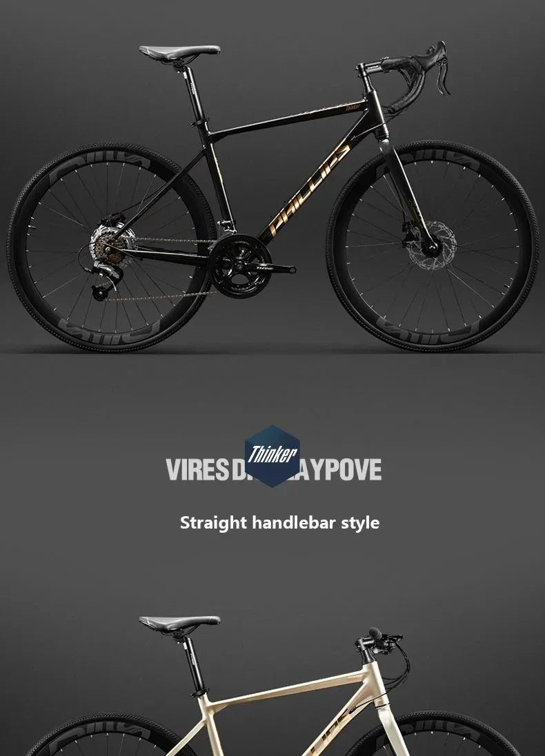 Yowamushi Pedal: 700c Aluminium Alloy Racing Road Bicycles Super light Gravel Road Bickes City Commuting Variable Speed Bicycle 27/30 Speed Bike