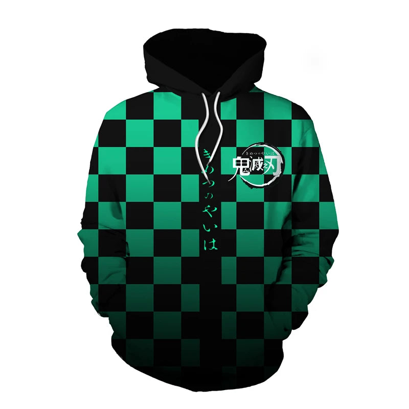Demon Slaye:r Kimetsu No Yaiba 3D Hoodie Sweatshirts Demon Slayer Agatsuma Zenitsu Tomioka Giyuu Cosplay Men Coat Outfit