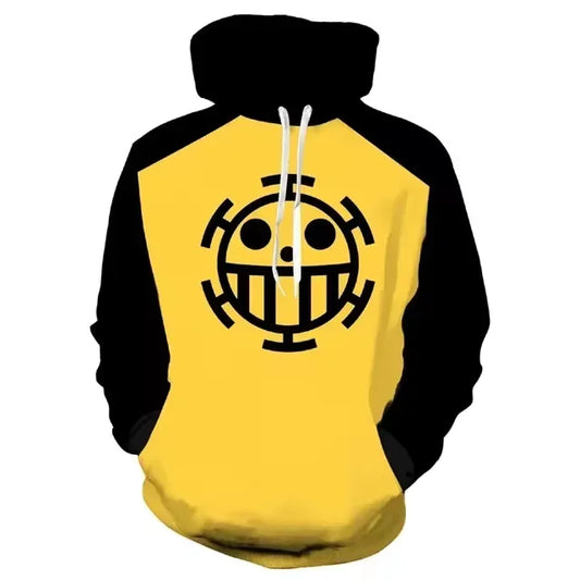 One Piece: 2025 Trafalgar D. Water Law Hoodie Cosplay Traje Manga Longa Moletom Casaco Jaquetas Luffy
