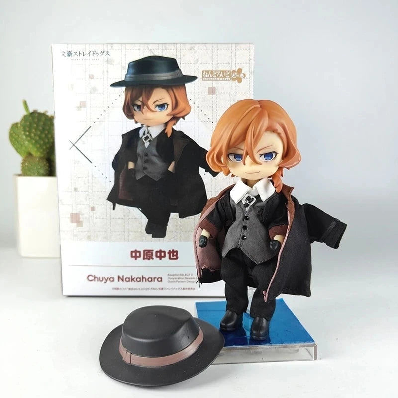 Bungo Stray Dogs: 10cm Anime Cute Nakahara Action Figure Figurine Edogawa Rampo Figure Dazai Osamu Toy Model PVC Collection Gift