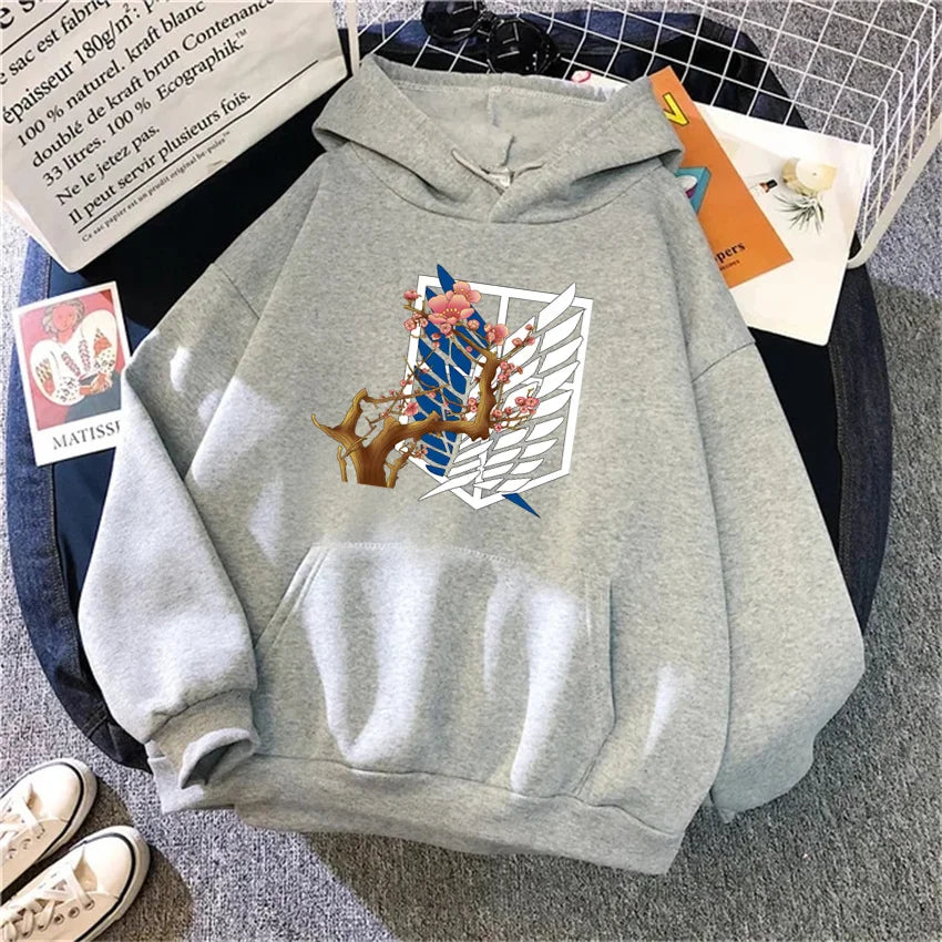Attack On Titan: Hoodie Levi Graphic Hooded Clothes Autumn Warm Sweatshirt Harajuku Streetwear Tops