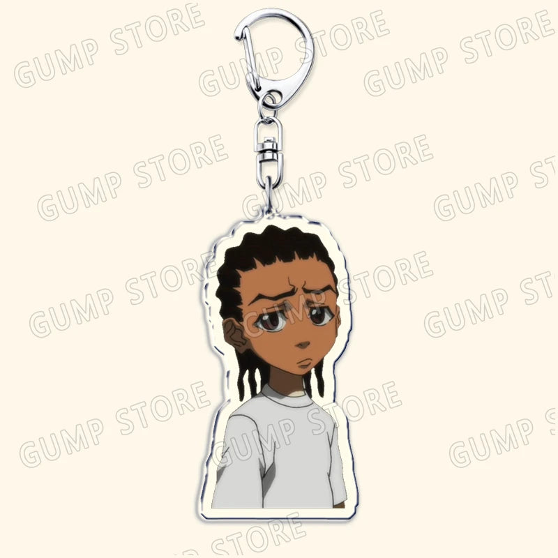 The Boondocks: Keychains for Accessories Bag Huey Riley Scarface Freeman Keyrings Jewelry Fans Gifts
