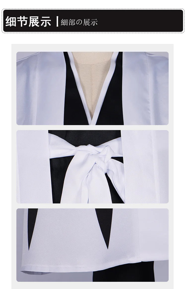 Bleach :Aizen Sousuke Cosplay Costume Wig Sets Bleach Thousand Year Blood War Gotei 13 Team 5 Captain Robe Kimono Outfits