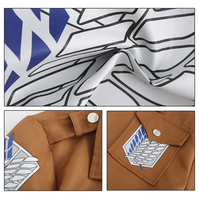Anime Attack on Titan: Cosplay Shingeki no Kyojin Cosplay Costume Jacket Coat Eren Legion Jackets Halloween Costume for Men Women