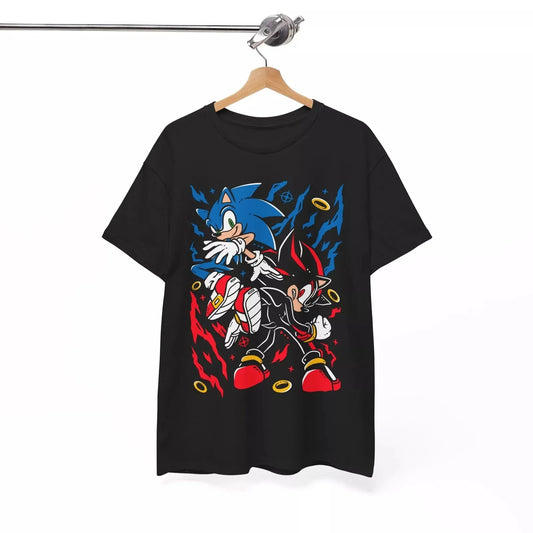 Sonic the Hedgehog: Short Sleeve Shadow The Hedgehog T-Shirt, Heroes Tee Sonic T-Shirt, Heroes Vintage Tee - Fans Loose Cotton Top
