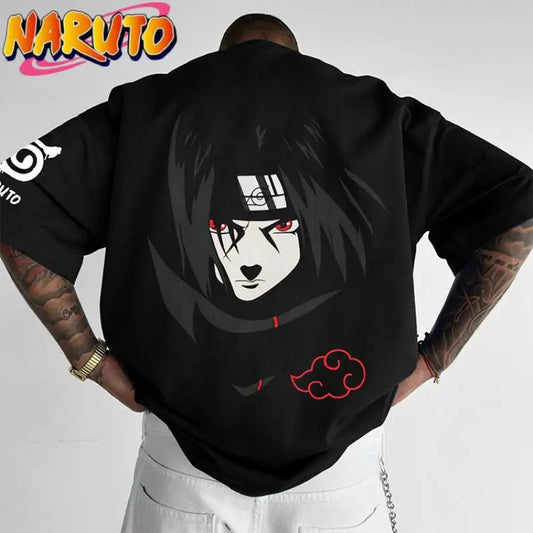 Naruto: Akatsuki Summer T-Shirt Tops Uchiha Itachi Men Women Pure Cotton Fitness T-Shirt Sports Breathable Short Sleeves