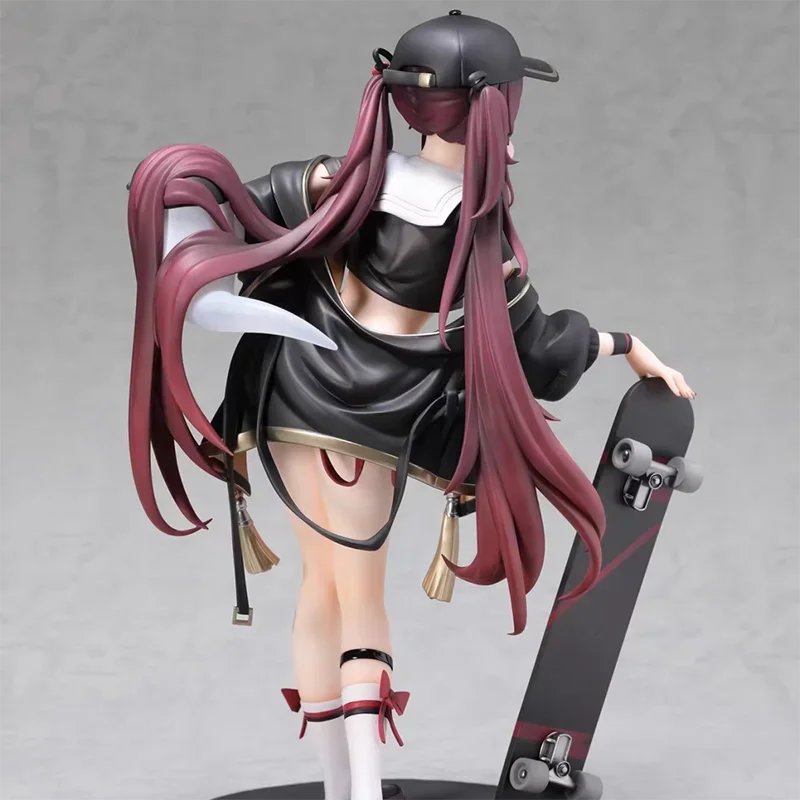 Genshin Impact:23cm Anime Figures Hu Tao Action Figures Skateboarding Trendy Clothes PVC Model Collection Toys Birthday Gifts