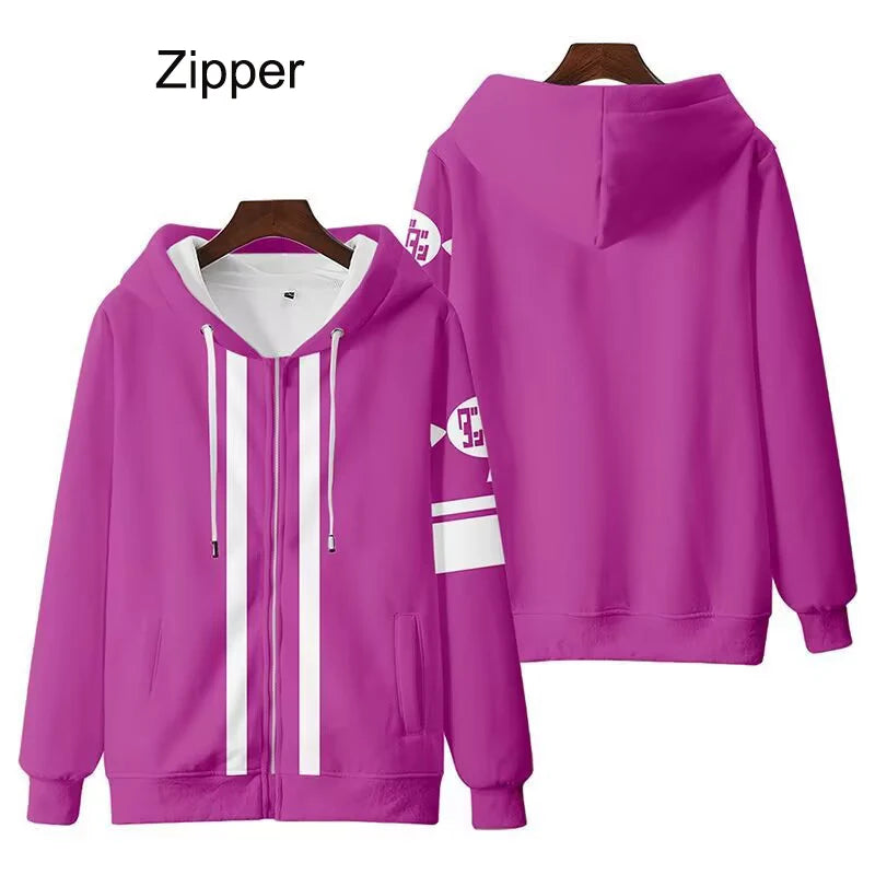 Dandadan: Momo Ayase Cosplay Hoodie Unisex 3D Printed Okarun Costume Hooded Fashion Coat for Spring Autumn
