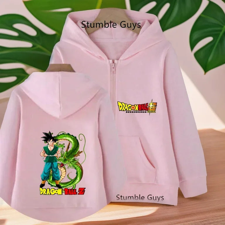 Dragon Ball Z: (KIDS) Zipper Hoodie Clothes Goku Spring Autumn Sweatshirt Children's Tops
