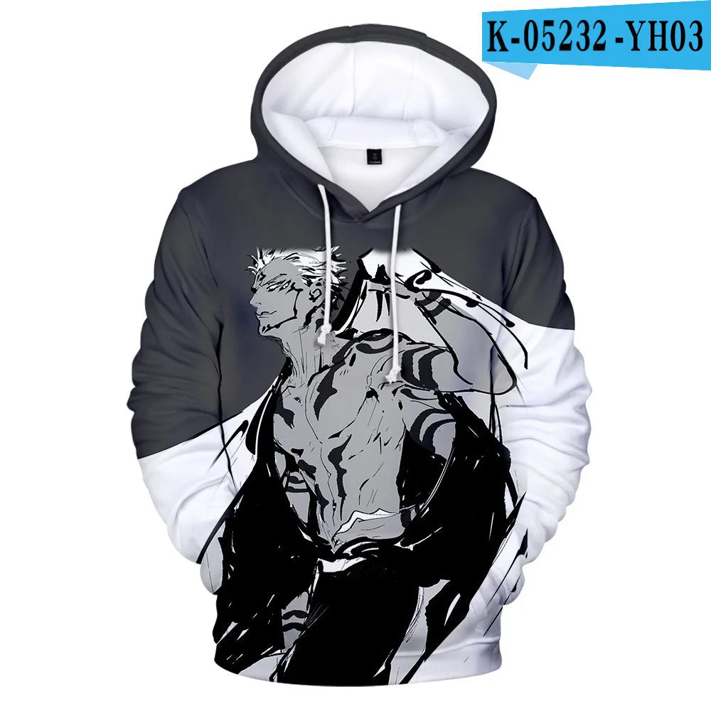 Bleach: Hoodies Long Sleeve Casual Hooded Streetwear Teenage Boy Clothes Oversized Hoodie pullover